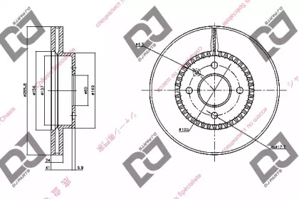 Тормозной диск DJ PARTS BD1084